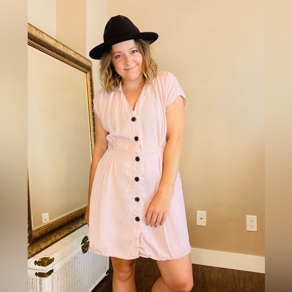 Zara Button Down Tunic Dress